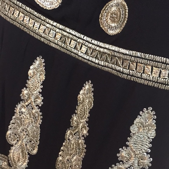 Nicole Miller Luxury Sexy Black and Gold Dress - Picture 6 of 6